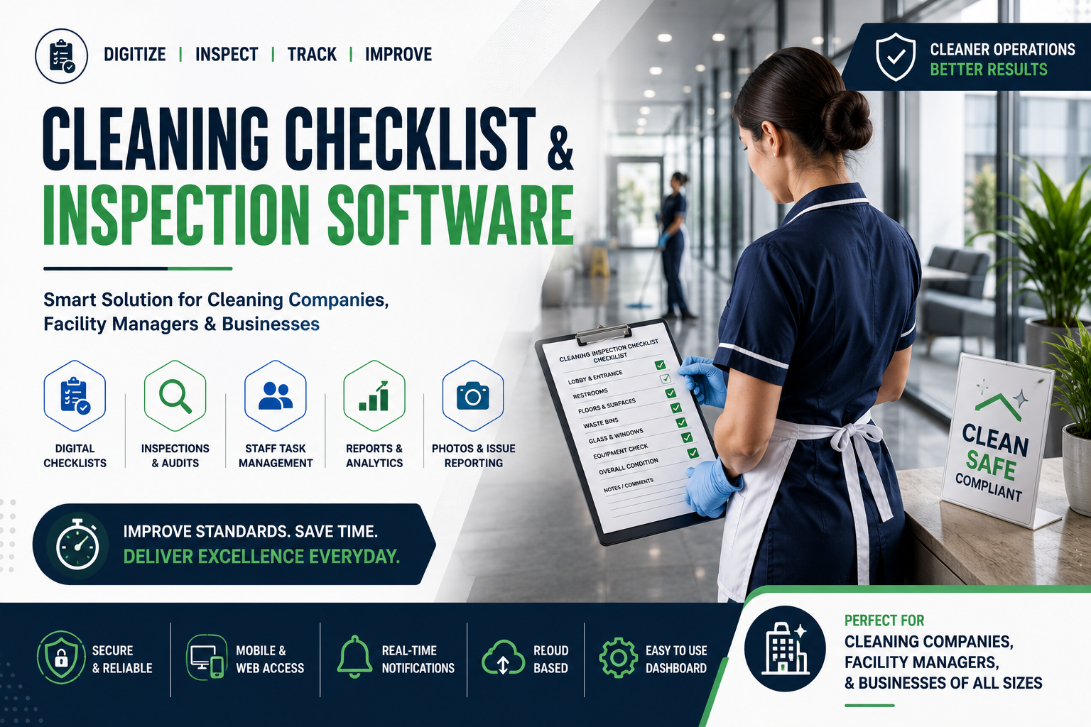 I will create a facility inspection and cleaning management system