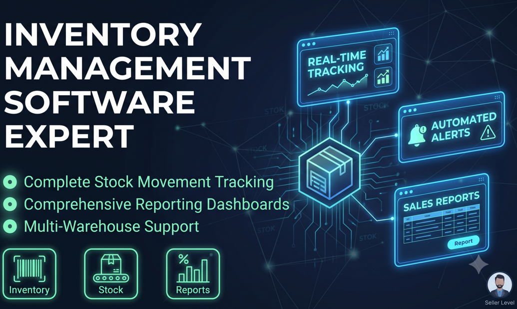 I will create inventory software with stock movement and reporting