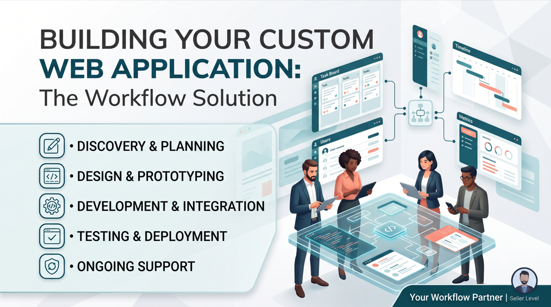 I will professionally build a custom web application for your business workflow